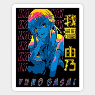 Yuno Gasai Pop Art | IKIGAISEKAI V4 Magnet